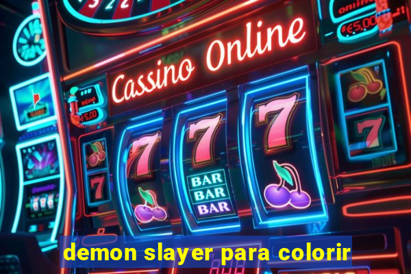 demon slayer para colorir